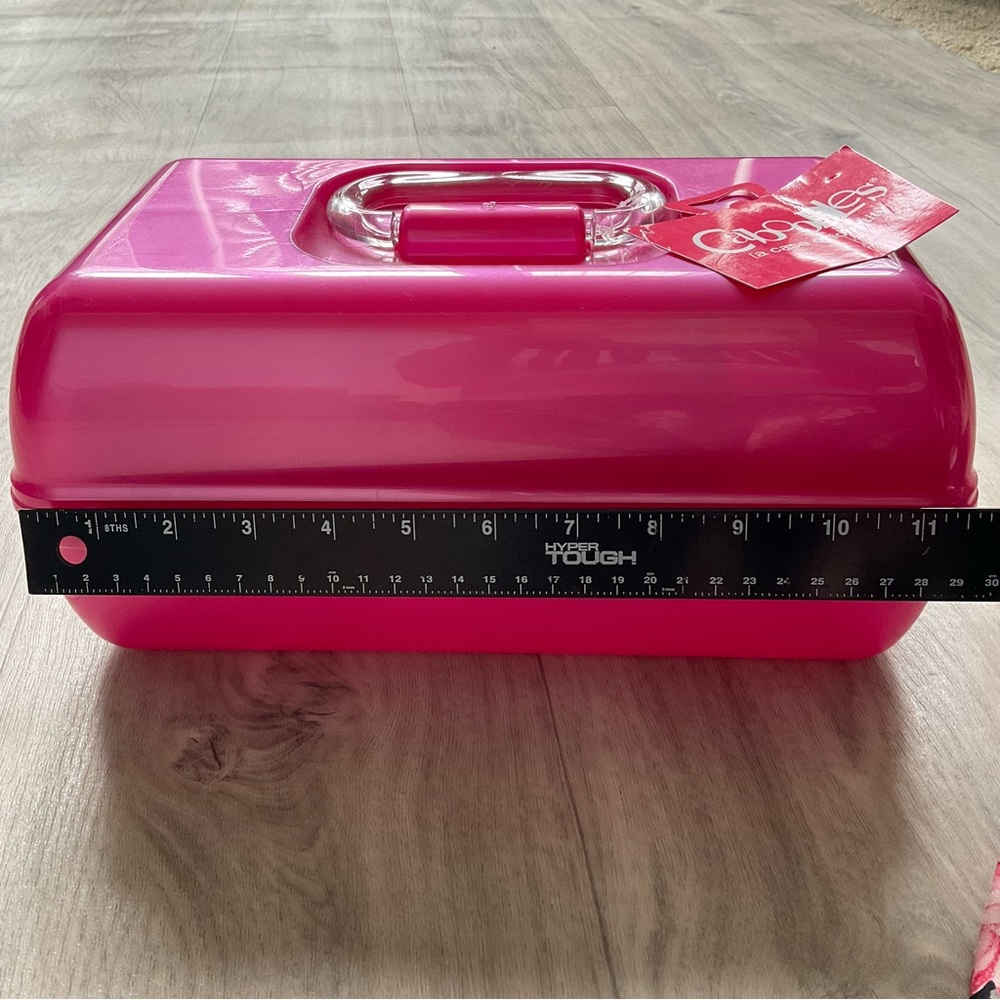 Vintage Retro 90’s Caboodle Make up Cosmetic Case Pink Large with Mirror - Picture 8 of 15